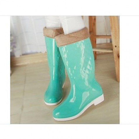 Women's Spring / Summer / Fall / Winter Rain Boots Silicone Outdoor Low Heel Blue / Yellow / Pink / Red