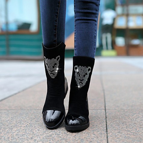 Women's Boots Winter Platform PU Casual Others Black / Blue Walking